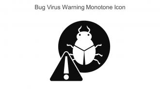 Bug Virus Warning Monotone Icon In Powerpoint Pptx Png And Editable Eps Format