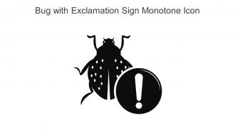 Bug With Exclamation Sign Monotone Icon In Powerpoint Pptx Png And Editable Eps Format