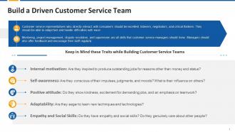 Build A Driven Customer Service Team Edu Ppt