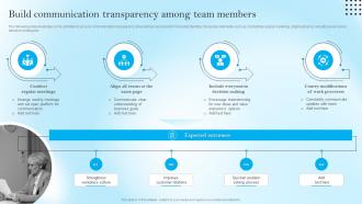 Build Communication Transparency Among Team Members Strategic Staff Engagement Action Plan