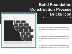 Build foundation construction process bricks icon