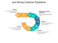 Build strong customer experience ppt powerpoint presentation pictures file formats cpb