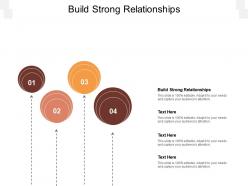 Build strong relationships ppt powerpoint presentation visual aids deck cpb
