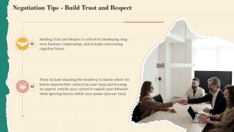Build Trust And Respect As A Tip For Successful Negotiation Training Ppt