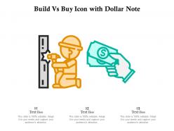 Build vs buy icon with dollar note