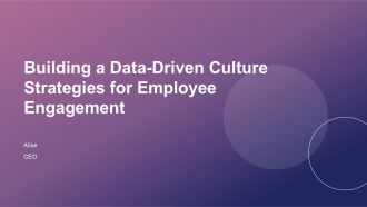 Building A Data Driven Culture Strategies For Employee Engagement PPT Sample ACP