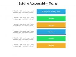 Building accountability teams ppt powerpoint presentation visual aids cpb