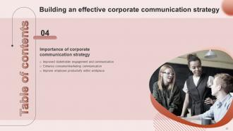 Building An Effective Corporate Communication Strategy Powerpoint Presentation Slides Graphical Pre-designed