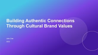 Building Authentic Connections Through Cultural Brand Values PPT Template AT