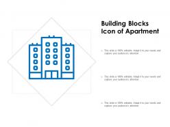 Building blocks icon of apartment