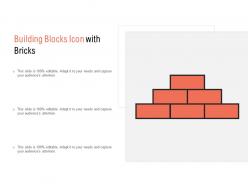 Building blocks icon with bricks