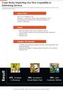 Building Brand And Marketing Case Study Depicting Our Firm Capability One Pager Sample Example Document