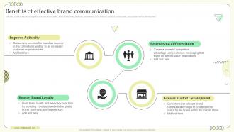 Building Communication Effective Brand Marketing Benefits Of Effective Brand Communication