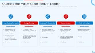 Building Competitive Strategies Successful Leadership Qualities That Makes Great Product Leader