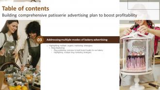 Building Comprehensive Patisserie Advertising Plan To Boost Profitability Complete Deck MKT CD V Engaging Colorful