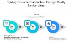 Building customer satisfaction through quality service value ppt powerpoint presentation template cpb