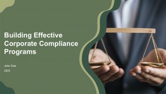 Building Effective Corporate Compliance Programs PPT Structure AT