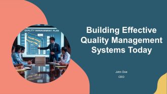 Building Effective Quality Management Systems Today PPT Mockup AT