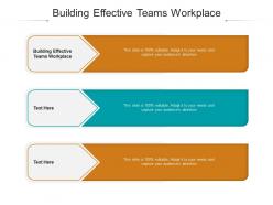 Building effective teams workplace ppt powerpoint presentation pictures information cpb