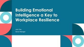 Building Emotional Intelligence A Key To Workplace Resilience PPT Mockup ACP
