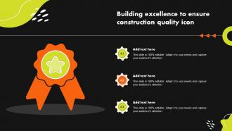 Building Excellence To Ensure Construction Quality Icon