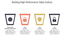 Building high performance sales culture ppt powerpoint presentation outline design templates cpb