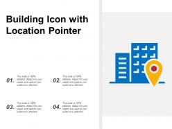 Building Icon With Location Pointer