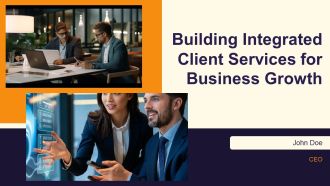 Building Integrated Client Services For Business Growth PPT Mockup AT