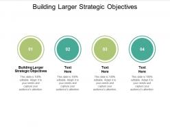 Building larger strategic objectives ppt powerpoint presentation professional visual aids cpb