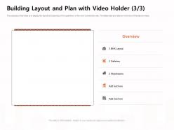 Building layout and plan with video holder galleries ppt powerpoint presentation file smartart
