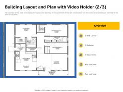 Building layout and plan with video holder washrooms same powerpoint presentation themes