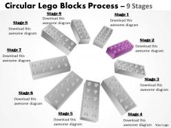 Building lego process 9 stages