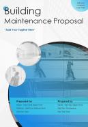 Building Maintenance Proposal Report Sample Example Document
