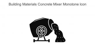 Building Materials Concrete Mixer Monotone Icon In Powerpoint Pptx Png And Editable Eps Format