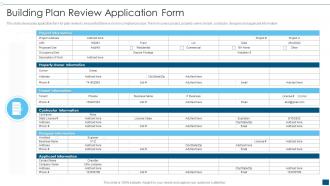 Building Plan Review Application Form