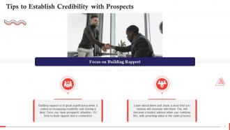 Building Rapport Can Establish Credibility With Sales Prospects Training Ppt