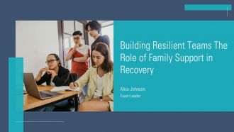 Building Resilient Teams The Role Of Family Support In Recovery PPT Outline ACP