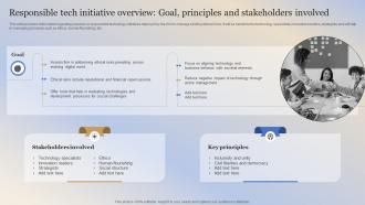 Building Responsible Organization Responsible Tech Initiative Overview Goal Principles And Stakeholders