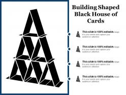 Building shaped black house of cards