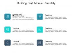 Building staff morale remotely ppt powerpoint presentation infographic template template cpb