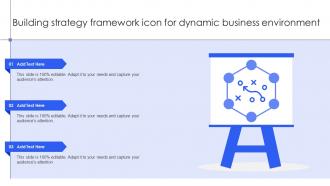 Building Strategy Framework Icon For Dynamic Business Environment