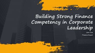Building Strong Finance Competency In Corporate Leadership PPT Mockup AT