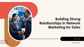 Building Strong Relationships In Network Marketing For Sales PPT Template AT