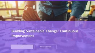 Building Sustainable Change Continuous Improvement PPT Mockup AT