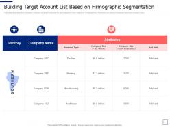 Building Target Account List Based On Firmographic Segmentation Approaches Ppt Icons