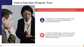 Building Trust And Confidence With Prospects To Boost Sales Training Ppt Unique Analytical