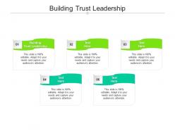 Building trust leadership ppt powerpoint presentation styles influencers cpb