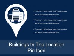 Buildings In The Location Pin Icon