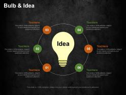 37853382 style variety 3 idea-bulb 6 piece powerpoint presentation diagram infographic slide