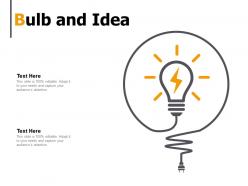 Bulb And Idea Innovation K18 Ppt Powerpoint Presentation Show Slide